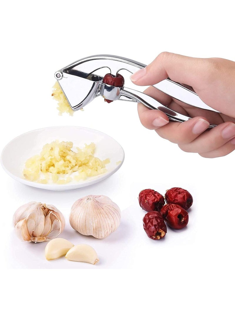 ماستر جولد هراسة ثوم يدوي من الفولاذ المقاوم للصدأ احترافية و عالية الجوده | مكبس قوي بتصميم مريح و مقاومة للصدأ | تقطيع سريع للثوم الفلفل والزنجبيل | أداة مطبخ احترافي مقاوم للصدأ - Image 1